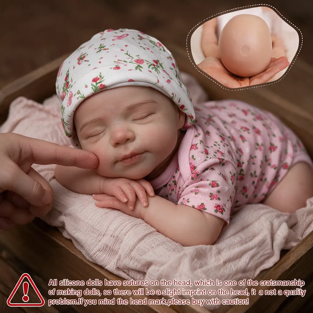 18 Inches Full Silicone Reborn Baby Doll, Hand-Painted, Openable Mouth, Ideal Gift for Collectors
