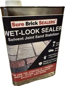 Sure Brick Solvent Wetlook Joint Stabilizing Sealer 4 (1 gal can) Case