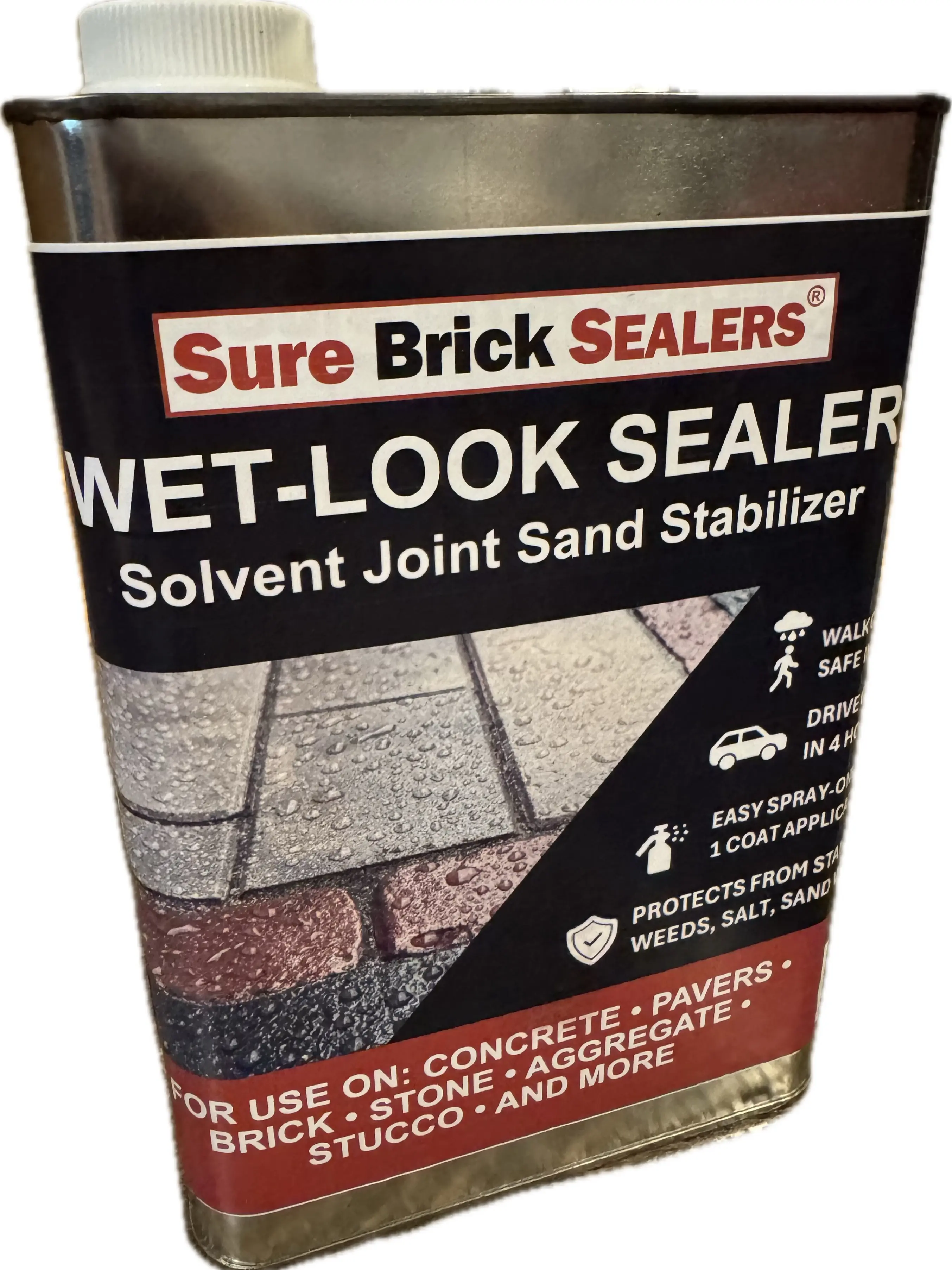 Sure Brick Solvent Wetlook Joint Stabilizing Sealer 4 (1 gal can) Case