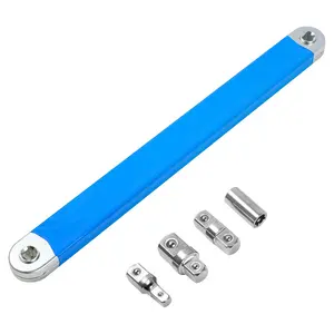 Garvee Heavy Duty Offset Extension Wrench Set – 15" Long, High Carbon Steel, Zero Offset, Thin Profile for Tight Spaces, 1/2" 1/4" 3/8" Square Drive Adapters, Ratchet & Impact Compatible, Professional Automotive & Workshop Tool