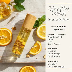 Citrus + Menthol Essential Oil Roller | Refreshing Aromatherapy with a Cool Kick