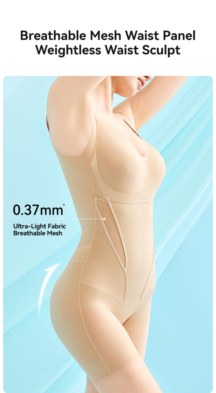 [KakaPeople Icy-Slide Bodysuit] Tummy Control Butt Liftter Faja Shapewear Ultra Thin Breathable Cooling Shapewear Bra Free Tummy Control Butt Lifter Seamless Body Shaper For Summer