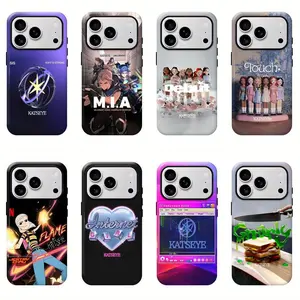 Fashionable Artistic Music-Themed katseye Case - Durable | Camera Cutout Design | Shockproof & Anti-Slip Matte Finish | Low Profile Luxury, UV Printed for iPhone 17 16 15 14 13 12 11 Pro Max Plus Air Shockproof Phone Cover,Cellphone Casing Screen Protect