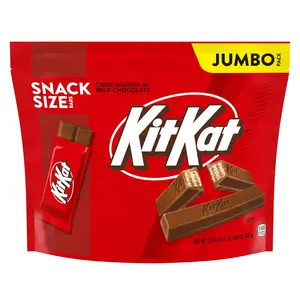 Kit Kat Milk Chocolate Wafer Snack Size Candy, Jumbo Pack 17.64 oz