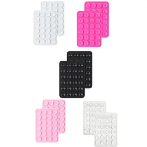 5PCS Universal Suction Phone Mount,Hands-Free Holder for Shower, Mirror, and Desk, Strong Adhesive Grip for Smartphones and Accessories