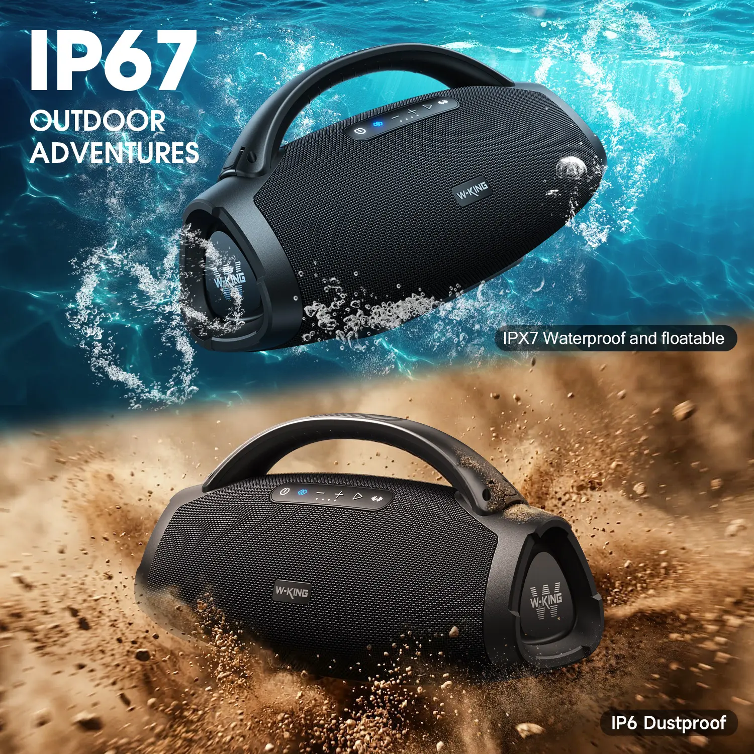 W-KING X20 330W Peak Bluetooth Speaker Audio Sound System, 7.5