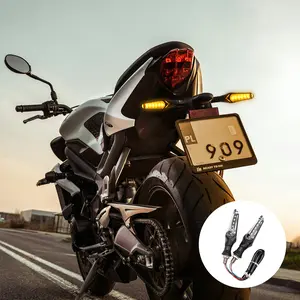LED Double-Sided Flowing Direction Light, High Brightness Car Light, 12V Electric Bike Motorcycle Modification Accessories, Motorcycle LED Lights, Turn Signal Light, Flowing Light