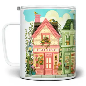 LOFTIPOP Spring Storefront Shops Mug, Cozy Whimsical Floral Gifts, Designed and Printed in the USA by Loftipop