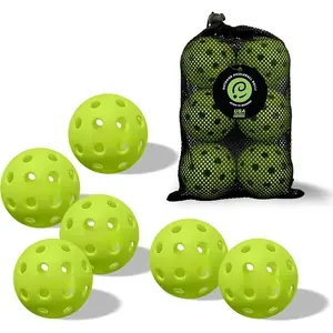 6-Pack  Pickleball Balls - USAP Approved, 40 Holes Outdoor/Indoor Pickle Balls with Bag, Perfectly Balanced, High Bounce True Flight, Pickle Ball for Tournament Play