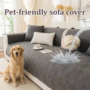 Waterproof Pet-Friendly Sofa Cover for Dogs & Cats, Non Slip Backing Couch Protector, Multiple Colors Available Seat Cover Pad, Modern Living Room Sofa Cover for 1/2/3/4 Seater Sofa.