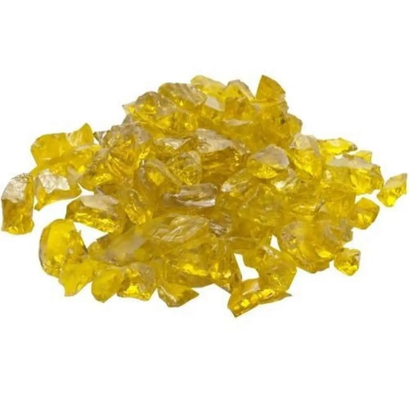 Dagan GLL-YELLOW Decorative Fire Glass, 0.5-0.75 in., Yellow for Patio Heaters & Fire Pits