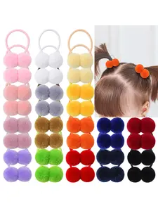 30pcs Cute Plush Hair Ties, Non-Damaging Woven Fabric Hair Bands, Scrunchie, Perfect Daily Accessory & Holiday Gift, All Season Use