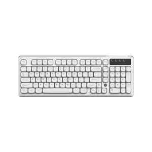 AJAZZ AF98 wired membrane keyboard, tea switch, mechanical feel, multimedia function, large array numeric keypad, office keyboard, Ergonomic design keyboard, multi-system compatible, ergonomic, for office students