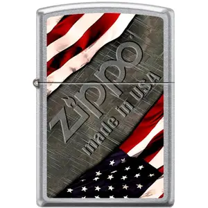 Zippo Manufacturing ZIP-207CI016806 2019 Flags & Metal Lighter - Street Chrome