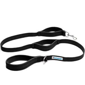 Shed Defender 5 ft. Standard Dog Leash - Three Padded Traffic Handles, Designed in The USA, Dual Layered Thickness Heavy Duty, Reflective Stitching, Large Dogs & Small Breed, Training Lead