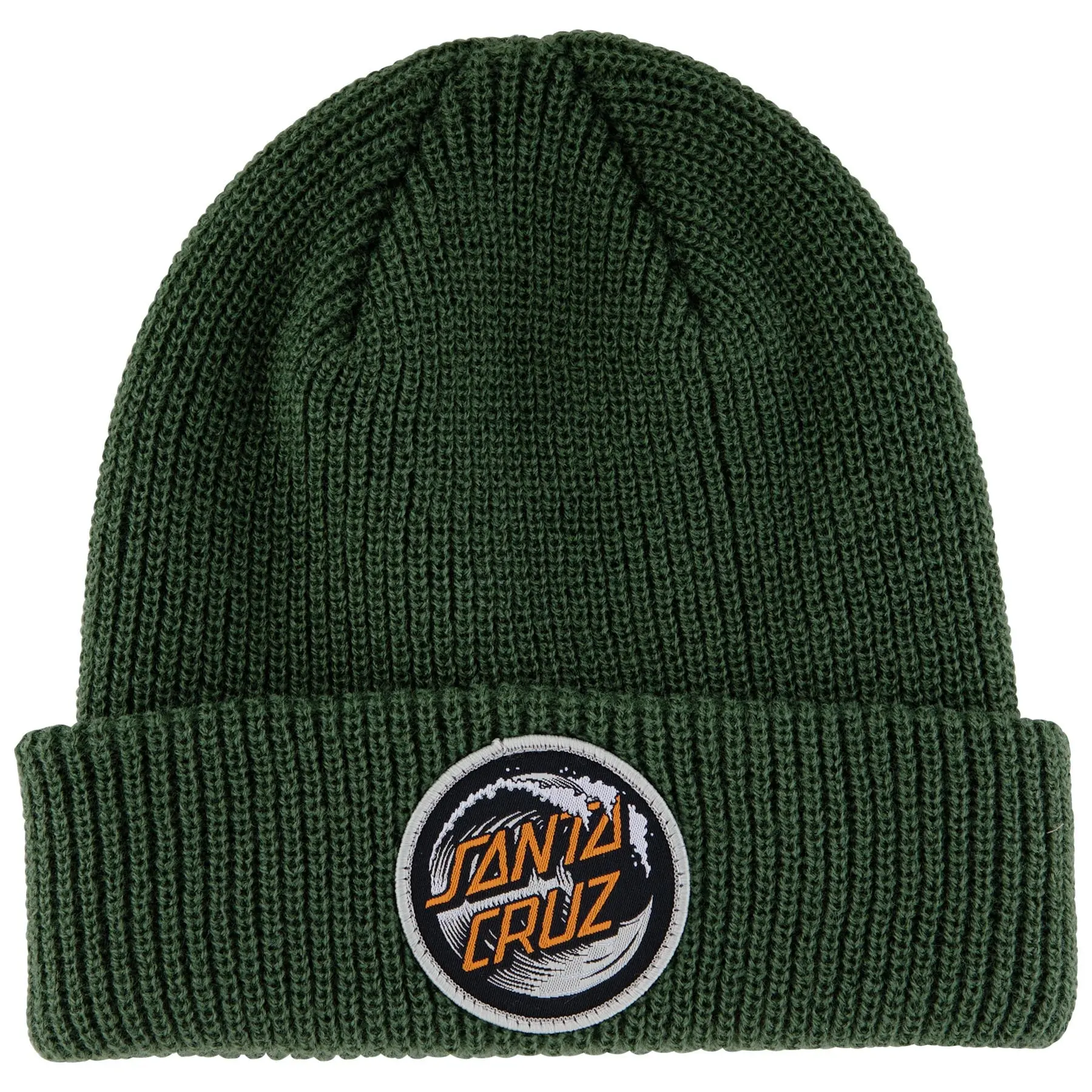 Men's Wave Dot Santa Cruz Beanie, Acrylic Beanies with Merrow Edge, 1 Size for Casual Wear