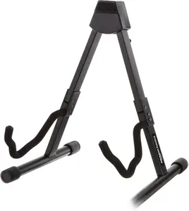 Adjustable A-Shape Folding Guitar Stand, Fully Assembled, Black – Ideal for School Music Programs & Concerts