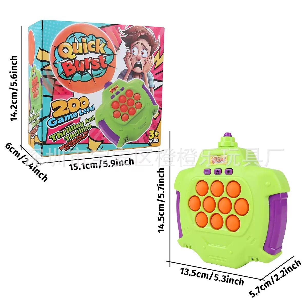 New balloon pop speed push game, Rechargeable Whack a mole stress relief toy, Educational toy for kids