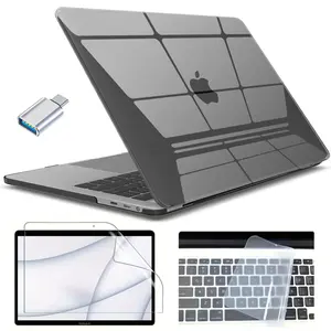 Compatible FOR Macbook Air 13 Inch (2021-2018) A2337 M1 A2179 A1932, Protective Case, Laptop Cover, Keyboard Film, Screen Protector, Adapter, Clear