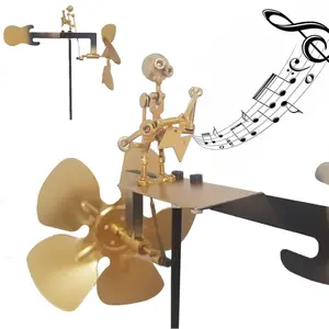 Drummer Windmill Garden Decoration, Drummer Wind Spinners Sculpture Outdoor Decor, Rockin Art Figurine, Percussionist Music Figurines and Statues, Windmill for Yard Lawn Garden Decor