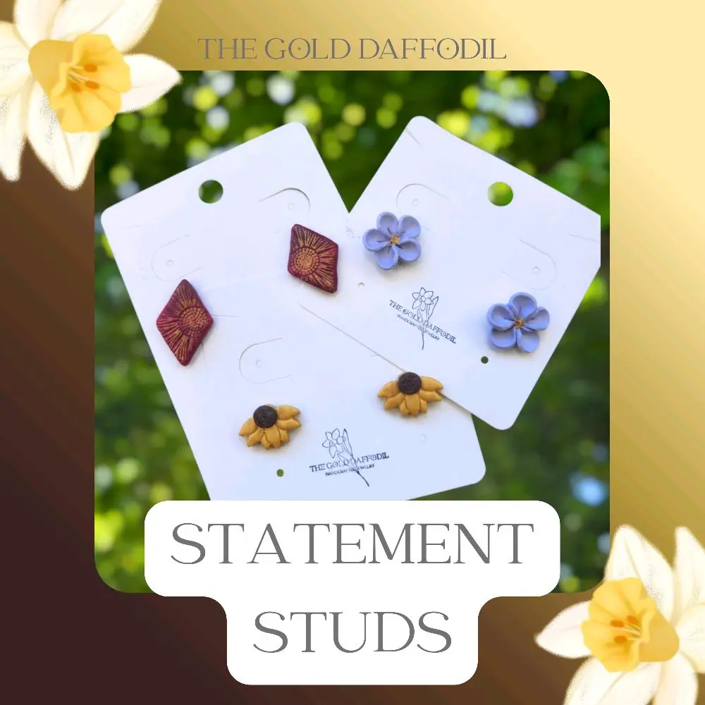 Statement Studs for claims on TikTok Live - The Gold Daffodil
