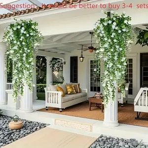 Spring Artificial Eucalyptus Hanging Vine Set, Realistic Plastic Plants, Easy-Care Indoor/Outdoor Decor, Perfect Gift for Any Occasion, Artificial Flower Decor