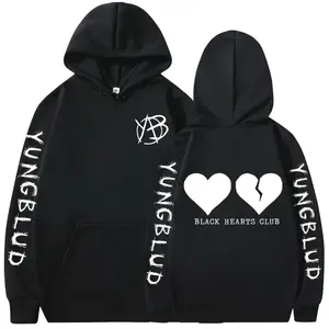 Rock Singer Yungblud Black Hearts Club Hoodies Casual Comfort Sweatshirt Men Women Fashion Vintage Unisex Pullovers Tracksuit WAU