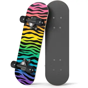 17" Micro Complete Skateboard| Maple Wood| ABEC 7 Bearings| Double Kick Concave Deck| Kids Skateboard, Ideal Toddler Cruiser Ages 2-5