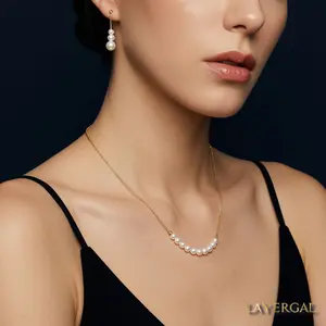 LG043 Smile Fresh P Chain Necklance/Earrings Elegant Hight Quality