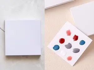 50pcs Waterproof Disposable Palette Color Blending Paper/ Colors Mixing Drawing Paint UV gel Makeup Foundation Glitter pigment mix paper