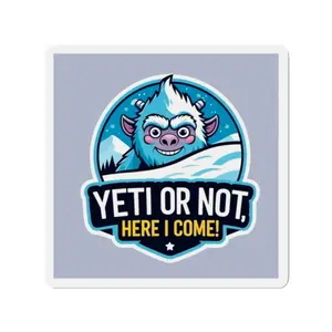 Die-Cut Magnets, Yeti Magnet, Bigfoot Magnet, Refrigerator Magnet, Cryptid Gifts, Fridge Magnet, Cute Animal Magnet