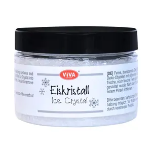 Viva Decor Ice Crystal (White Transparent, 150 g) Ice Crystals Decoration, Glitter Granules for Snow and Frost Effects, Glass Splitter for Crafts, Frost Effect, Ice Crystal Effect, Made in Germany