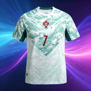 2026 Portugal National Team Short Sleeve Red Home Soccer Jersey 7# Ronaldo Long Sleeve Green Away Jersey