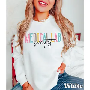 Medical Lab Scientist Sweatshirt Aesthetic Medical Laboratory Scientist Crewneck Sweater, Cute Gift For Med Lab Science Student or Graduate Cotton Fabric