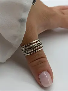 Retro Royal Style Thumb-knitted Multi-layer Open Ring, Boho Style Rings, Adjustable and Sturdy Design, Elegant Bohemian Style Women's Accessory, Perfect Gift Choice