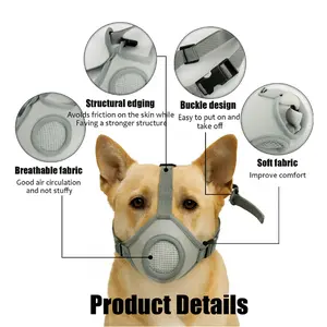 New Dog Bite Proof Mouth Mask, Prevents Chewing and Ingestion, Post-Operation Licking Prevention, Breathable Pet Gear, Clean and Comfortable