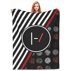 21 Pilots Music Flannel Blanket Comfortable Soft Warm Suitable for Sofa, Bed Great Gift 50"x40" Inch