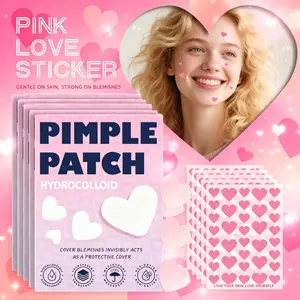 KHAZIX Cute Heart Mild Concealer Protective Hydrocolloid Skin Care Patch, 1260pcs  , Gentle Skin Care Solution, Perfect for Daily Use