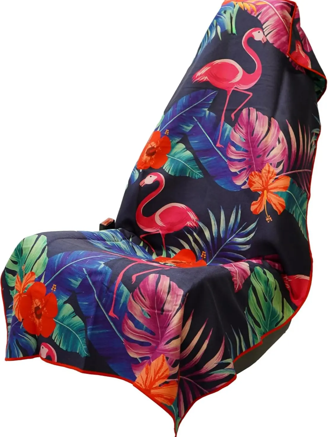Sprints Athletic Running Towel, Full-Sized, Car Seat Cover - Moisture Wicking (Flamingos)
