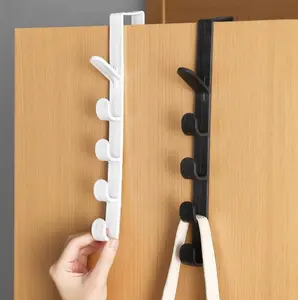 5 Pack 5 Layers Over The Door Hook, Door Hook Organizer Rack Hanger Backpack Handbag Clothes Coat Hook for Home