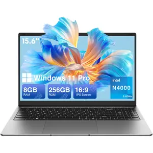 15.6 "Thin & Portable new Laptop Computer Intel Celeron N4000 8GB RAM 256GB SSD FHD 1920x1080 16:9 Display Windows 11  For Work And Study computadora portátil college Notebook