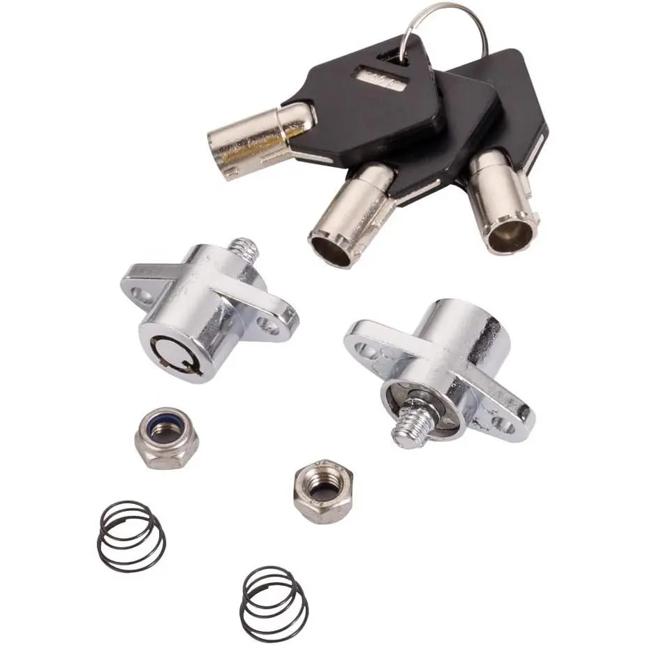 Chrome 3-Key Hard Saddlebag Lock Set (2x Locks Included) - 3mm, 0.6" (1.5cm) Diameter, OEM Matched Quick Install, Direct Fit for 2014-2022 Harley Touring Electra, Road, Street Glide & Road King Models