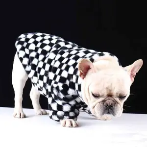 Pet Plush Coat Dog Autumn And Winter Warm French Bulldog Schnauzer Small Dog Coat Clothes