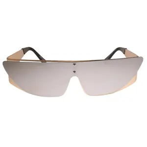 SPACE ROBOT PARTY RAVE COSTUME Cyclops Futuristic Shield Sun Glasses with Chrome Lens