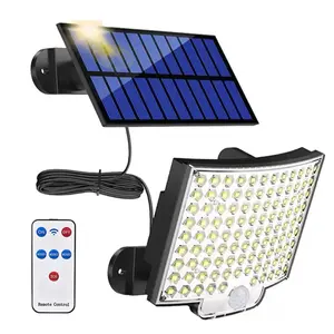 1 pack Solar Motion Sensor Lights Outdoor - 108 Led Solar Wall Light with 120° Wide Angle, 17ft Cable for Garden Yard Pathway Security Lighting, Solar Outdoor Lights, Plastic Body,summervibes