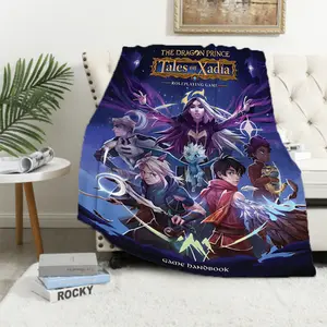 The Dragon Prince Cartoon Knitted Blanket Fluffy Bed Blankets for Decorative Sofa Microfiber Bedding Catnap Knee Throw Fleece