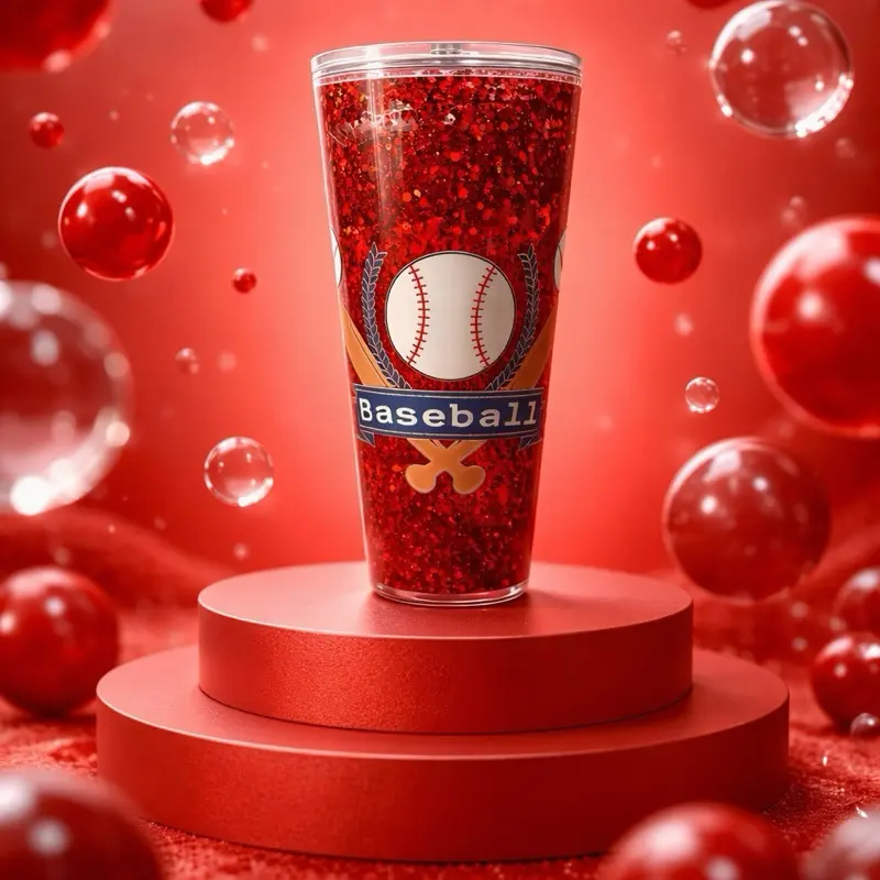 Handcrafted  24 oz Baseball tumbler