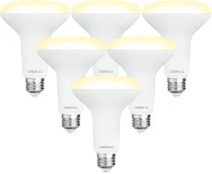 BR30 LED Bulb,  Flood Lights Indoor CRI80 7W Equivalent 65W 2700K Soft White 650 Lumens, 15000 Lifetime Hours Recessed Light Bulbs, Interior E26 Base LED Can Light Bulbs, 6 Pack
