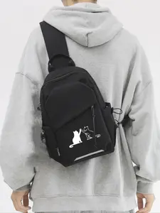 Fashionable Women's Multi-Functional Crossbody Chest Bag, Sleek Design with Multiple Pockets and Adjustable Straps, Lightweight and Spacious for Travel and Everyday Use, Casual Commuter Bag