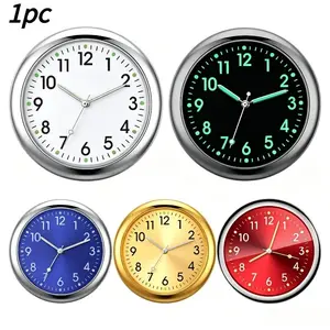 Glowing Small Analog Clock for Car Dashboard, Quartz Automotive Replacement Clock, Stick-On Design, Perfect for Enhancing Your Vehicle Interior